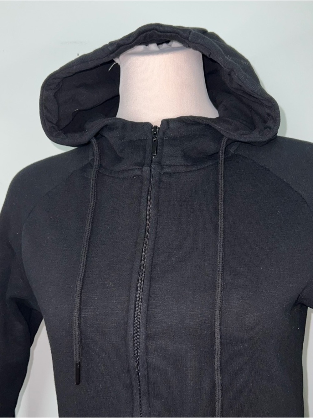 TAVI NOIR Black Zip Up Hoodie Fleece Lined Athletic Lounge Size Small - Picture 3 of 16